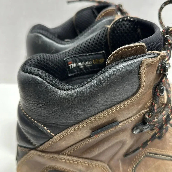 Red Wing Boots Steel Toe Boot Work Shoes Lace Up Waterproof Brown Mens Size 10 D - Picture 4 of 12